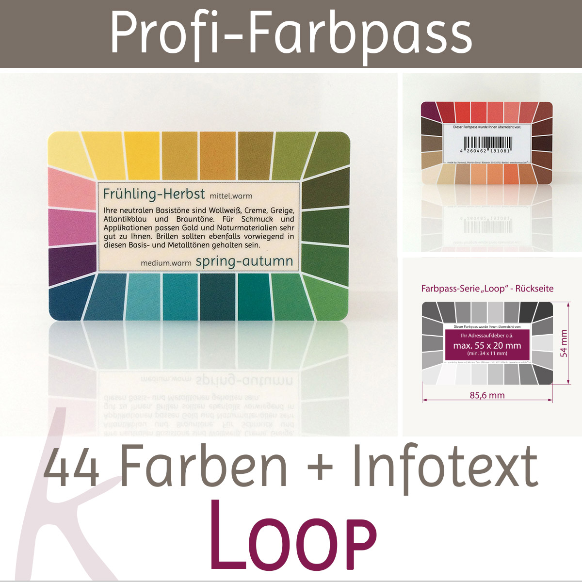 Farbpass Farbtyp Frühling-Herbst - Loop | Komood
