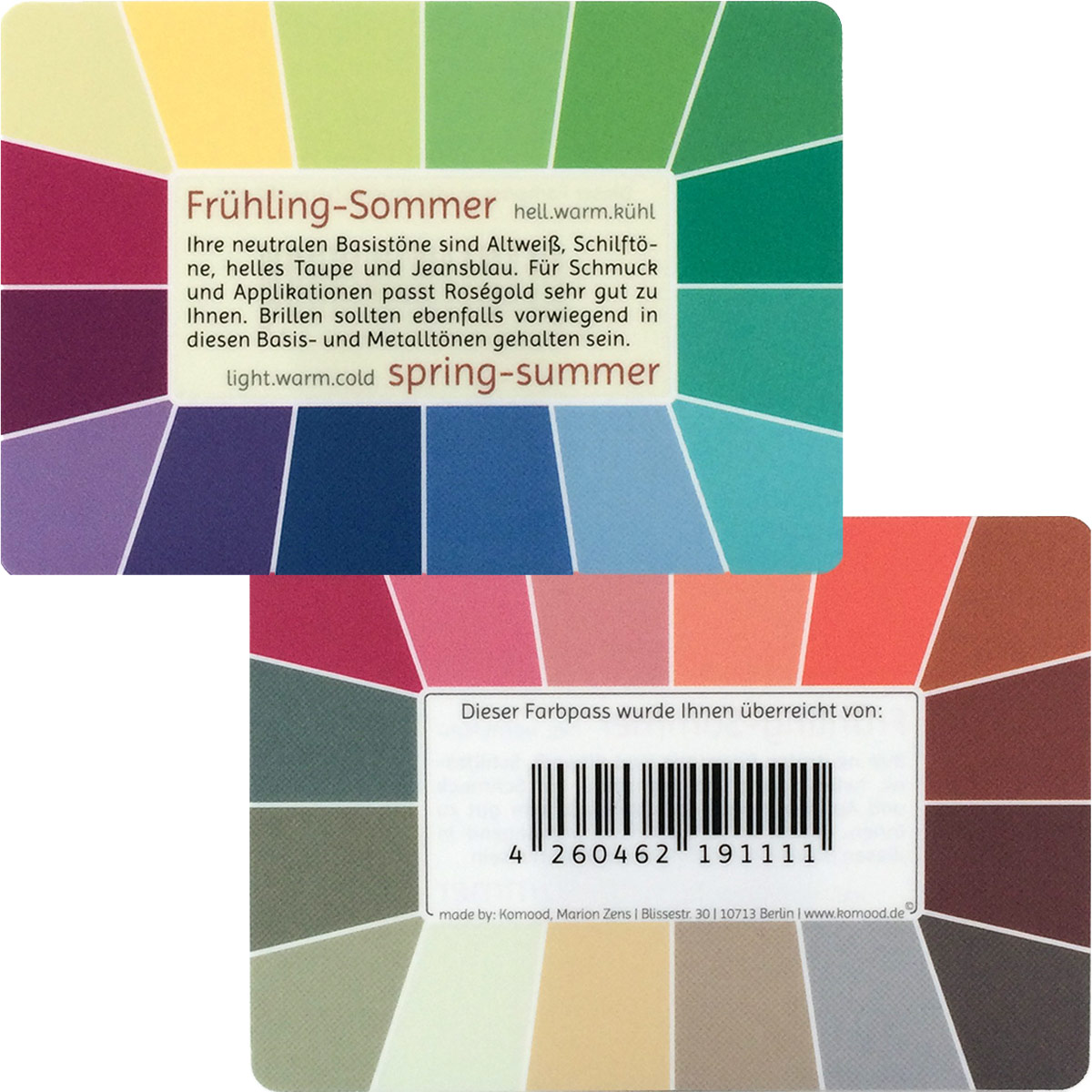Farbpass Frühling-Sommer - Memo, 32 Farben