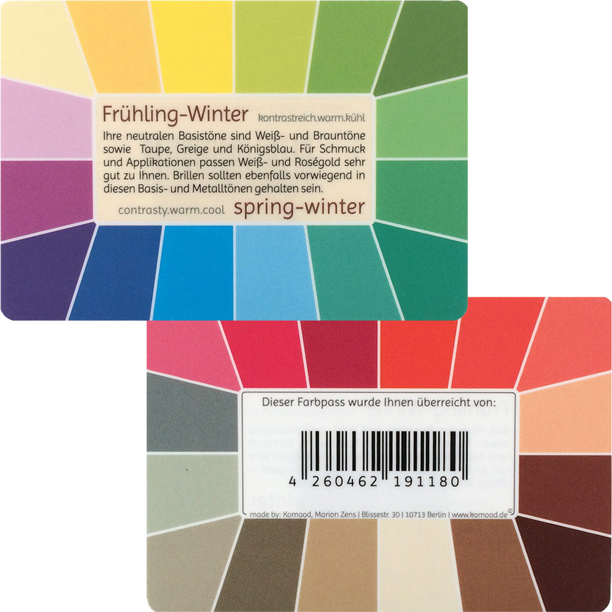 Farbpass Frühling-Winter - Memo, 32 Farben