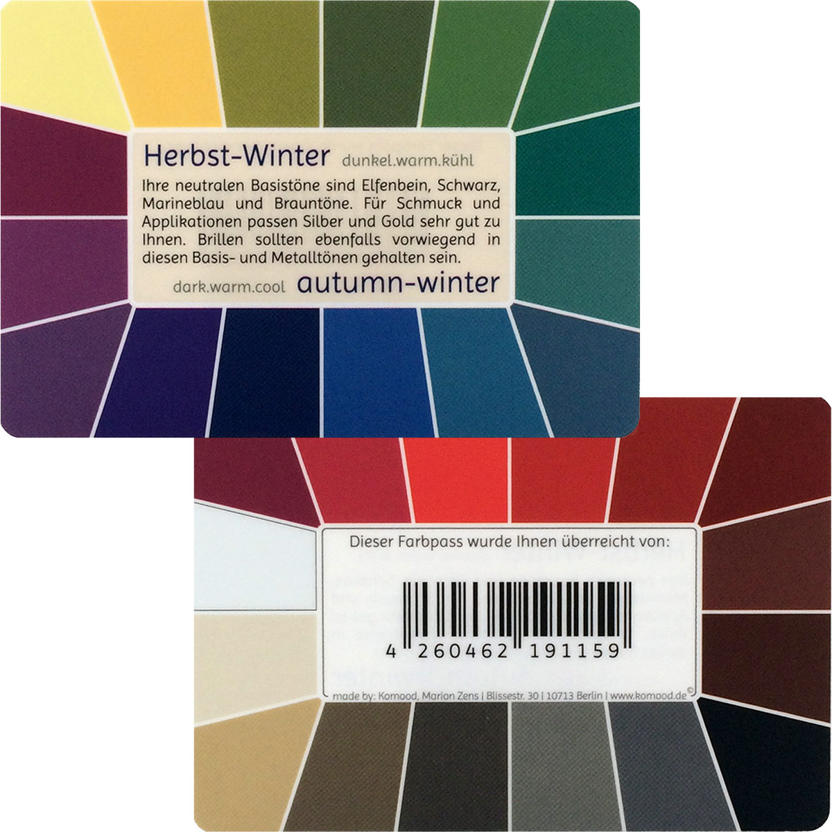Farbpass Herbst-Winter - Memo, 32 Farben