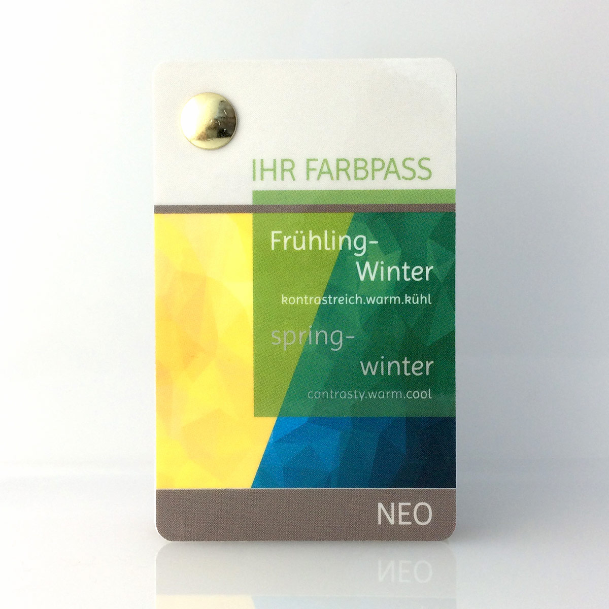 Farbpass Frühling-Wintertyp zur Farbberatung - Neo | Komood