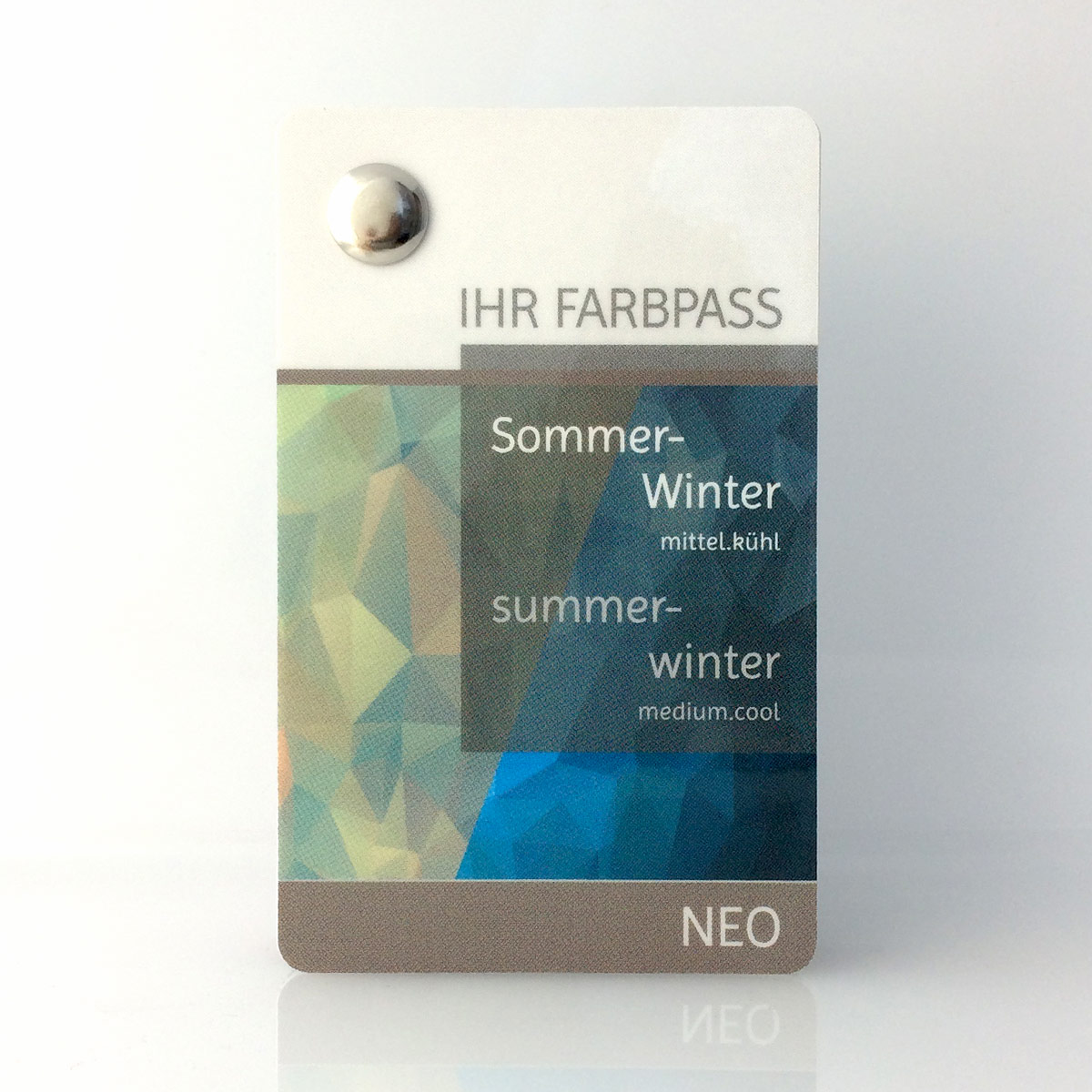 Farbpass Sommer-Wintertyp zur Farbberatung - Neo | Komood