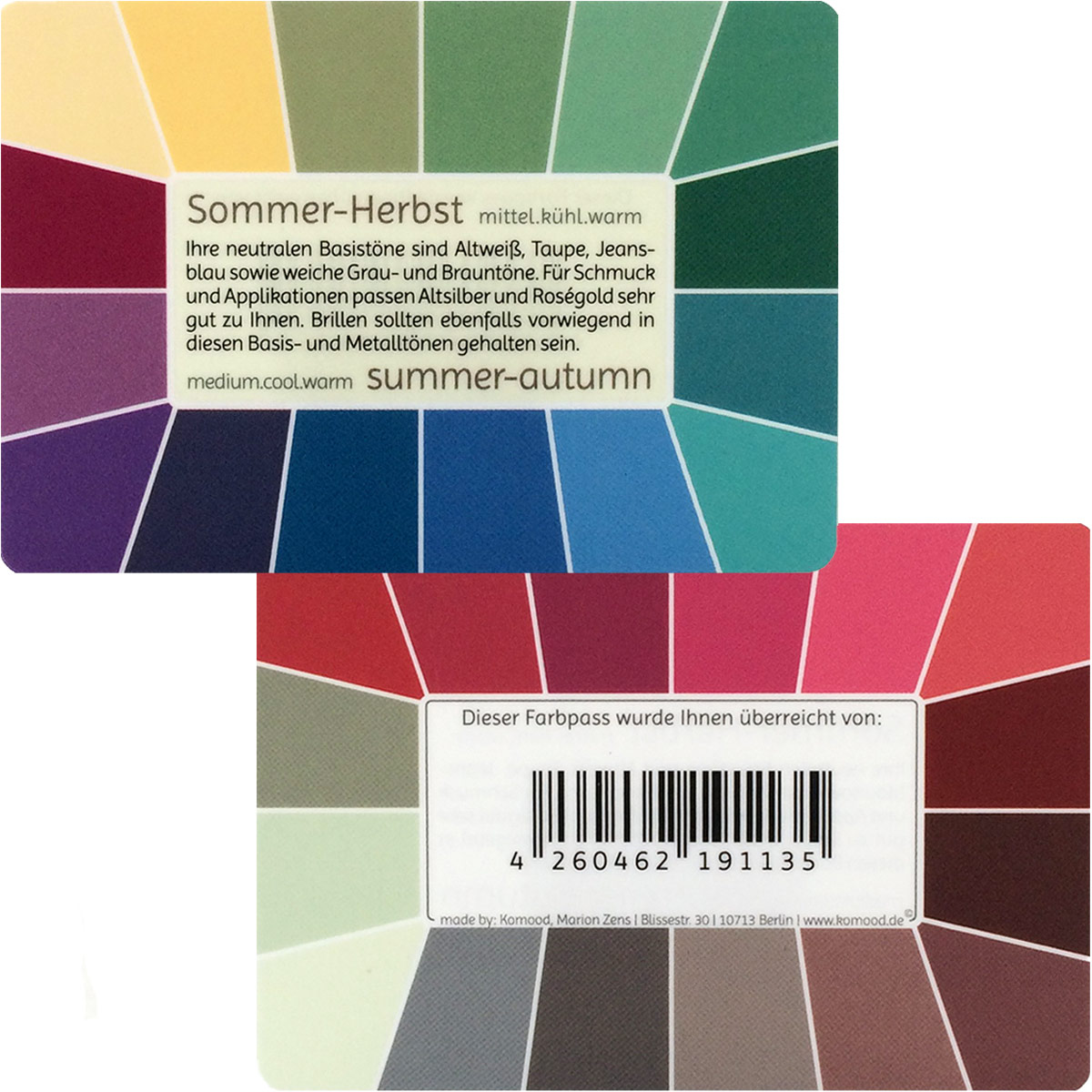 Farbpass Sommer-Herbst - Memo, 32 Farben