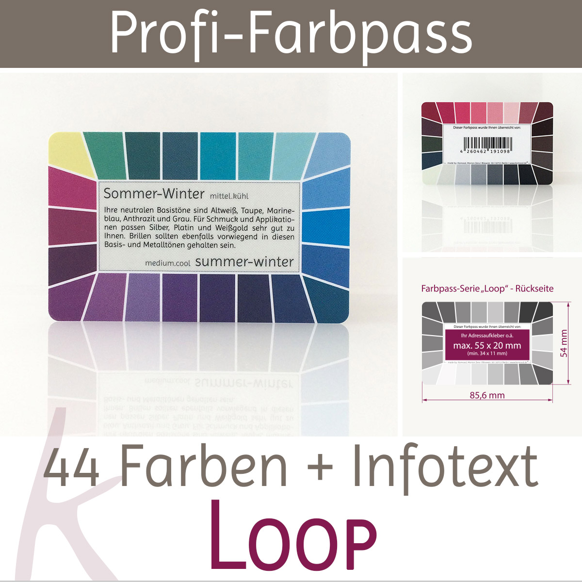 Farbpass Farbtyp Sommer-Winter - Loop | Komood