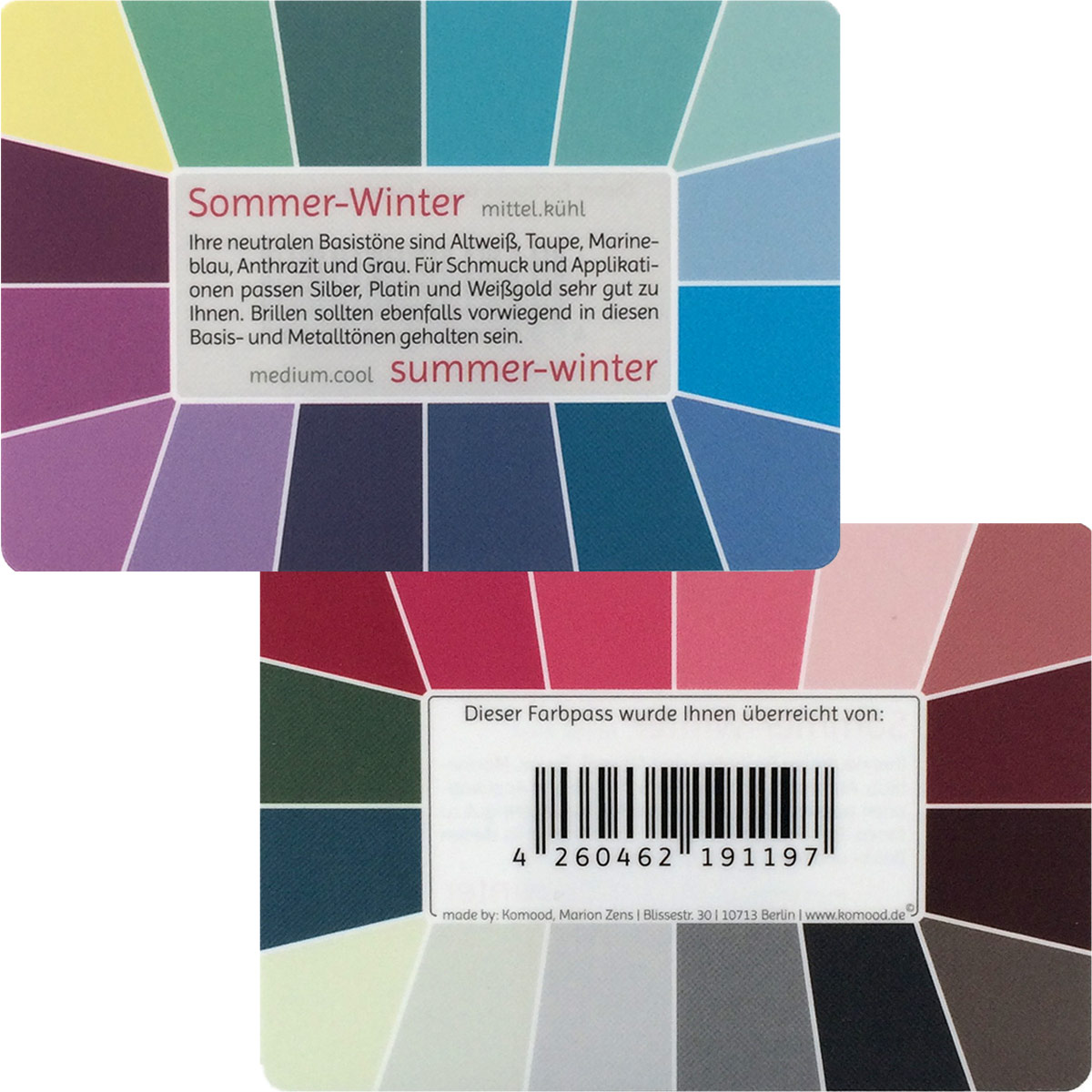 Farbpass Sommer-Winter - Memo, 32 Farben