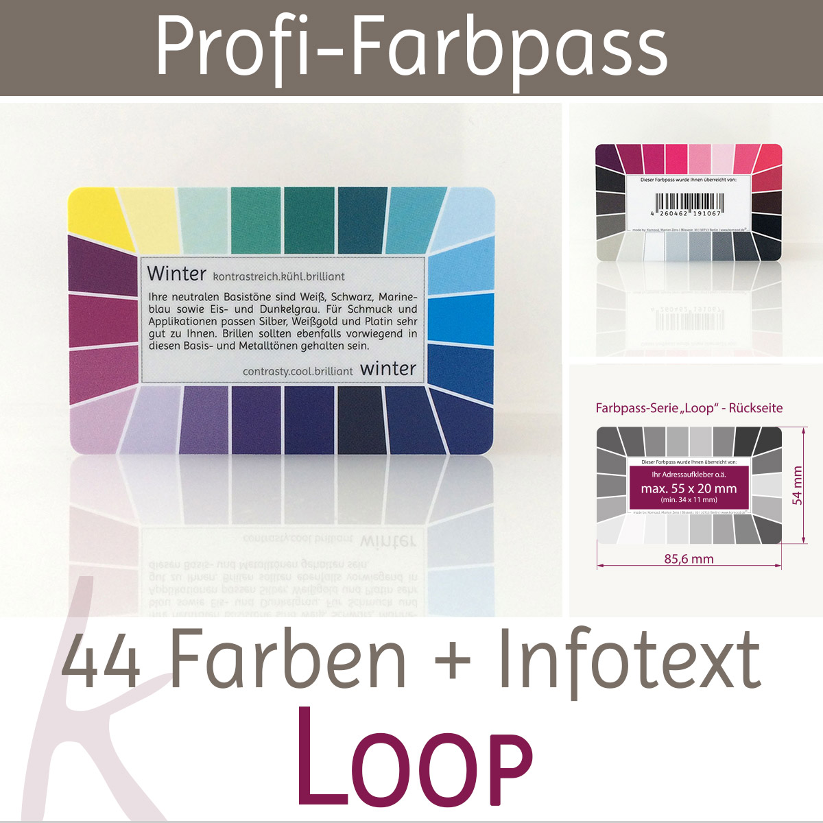 Farbpass Farbtyp Winter - Loop | Komood