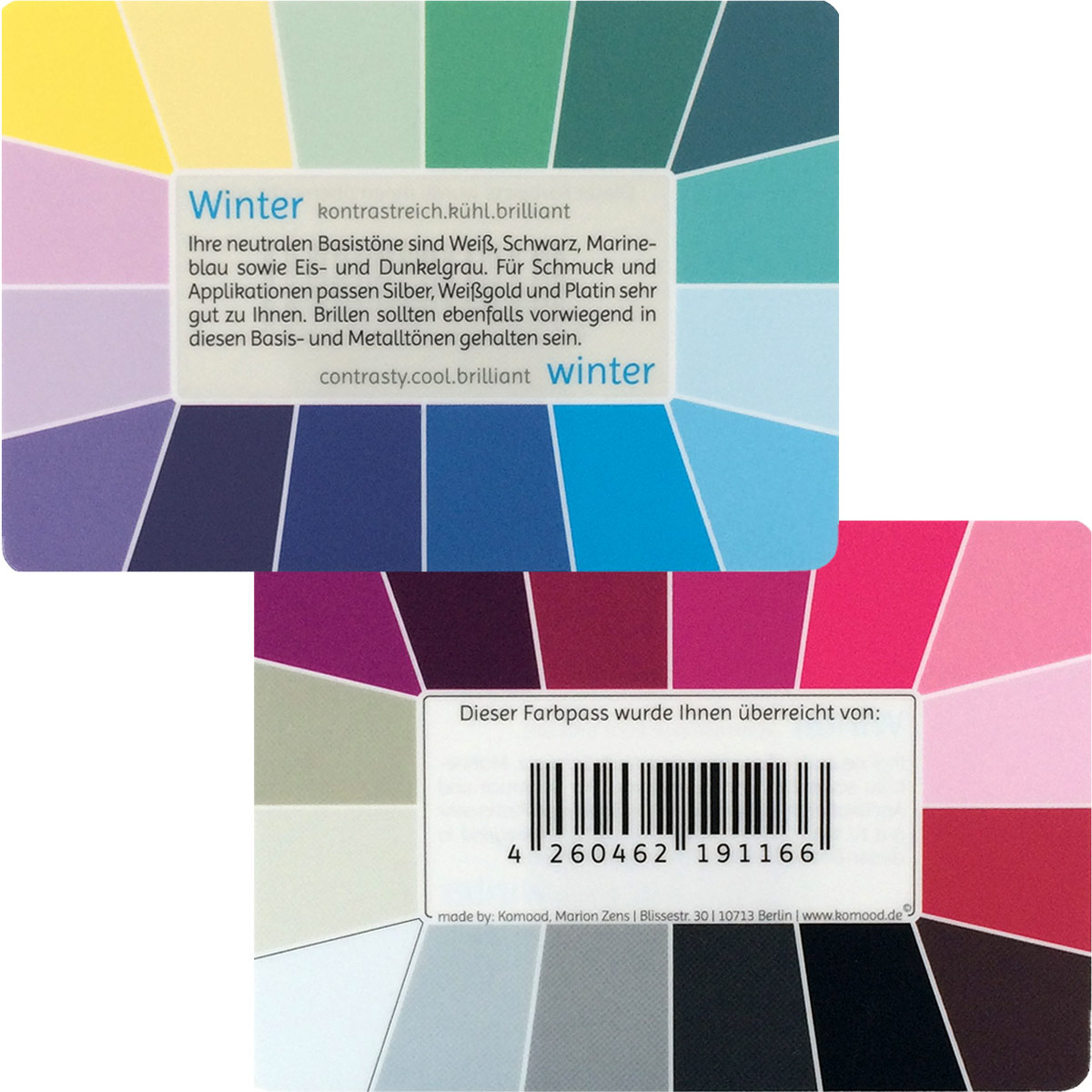 Farbpass Winter - Memo, 32 Farben