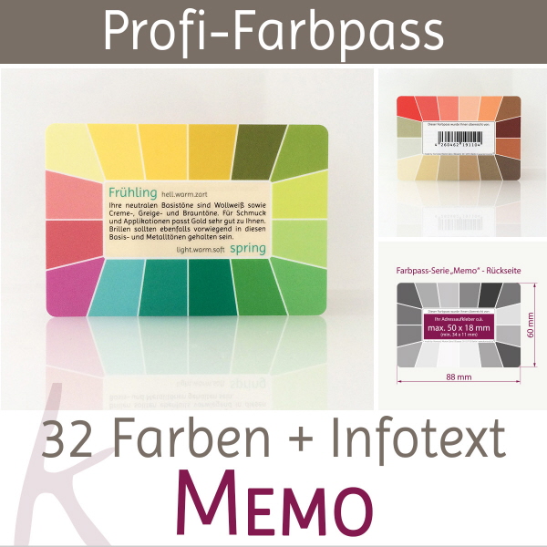 Farbpass Frühling-Sommer "Loop" Plastikkarte mit 44 Farben 