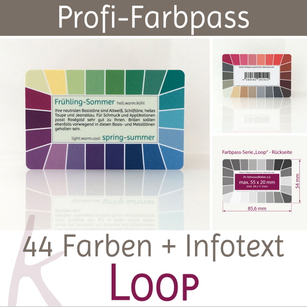 Plastikkarte mit 44 Farben Farbpass Winter "Loop" 