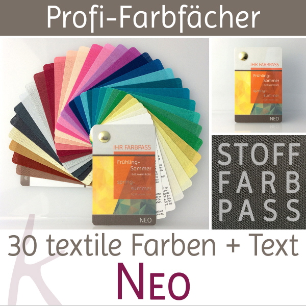 Stoff-Farbpass Farbtyp Frühling-Sommer - Neo