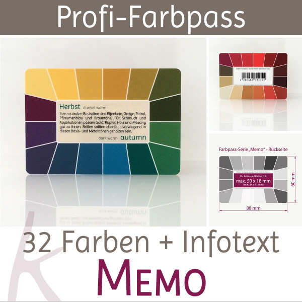 Farbpass Herbst-Winter "Loop" Plastikkarte mit 44 Farben 