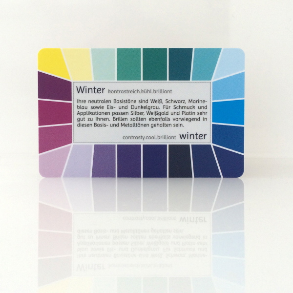 Plastikkarte mit 44 Farben Farbpass Herbst-Winter "Loop" 