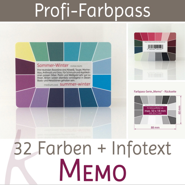 Farbpass Farbtyp Sommer-Winter - Memo