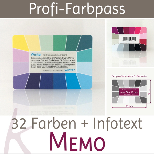 Farbpass Sommer-Winter mit 35 Farben "Elegance" zur Farbberatung 