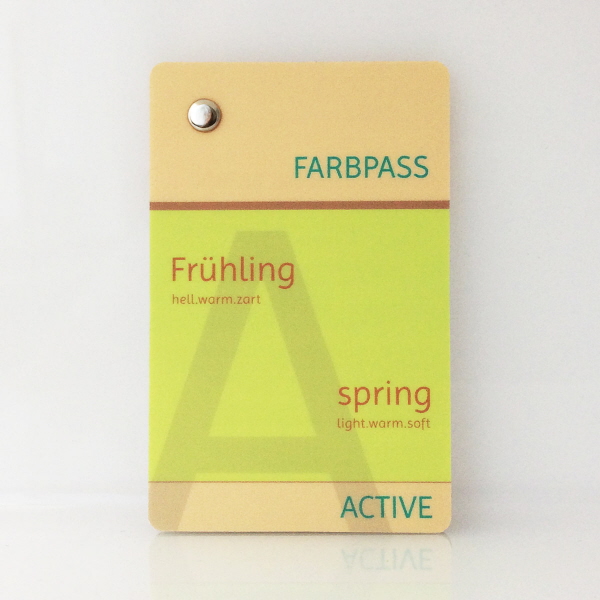 Farbtyp Frühling - Profi-Farbpass der Reihe Active