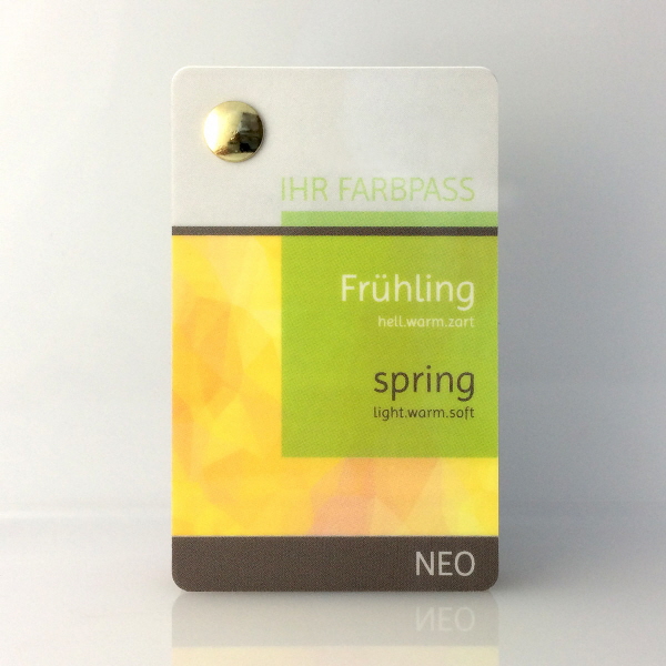 Farbtyp Frühling - Stoff-Farbpass der Reihe Neo