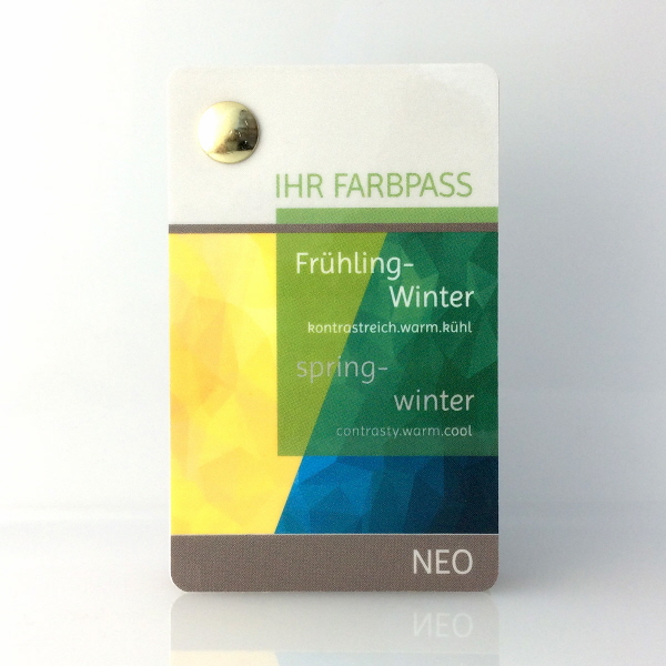 Farbtyp Frühling-Winter - Stoff-Farbpass der Reihe Neo