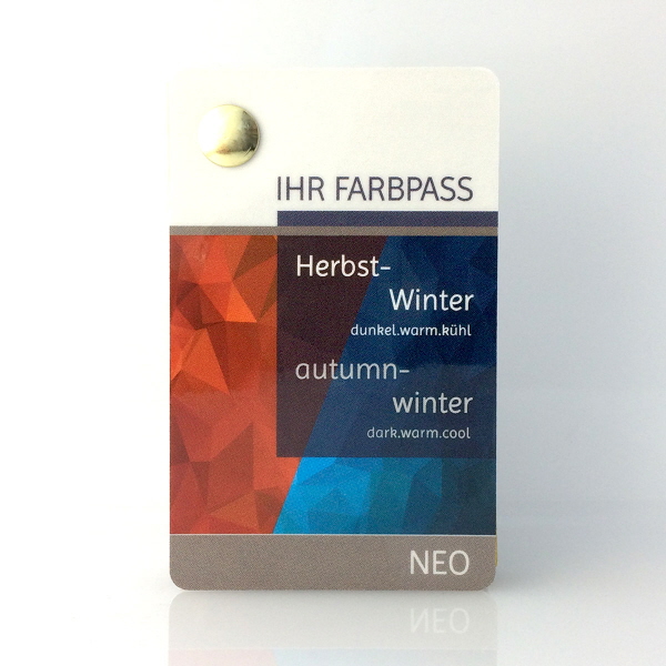 Farbtyp Herbst-Winter - Stoff-Farbpass der Reihe Neo
