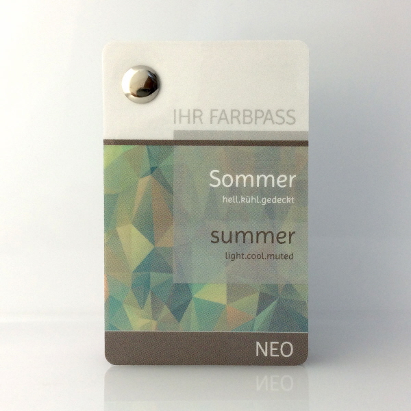 Farbtyp Sommer - Stoff-Farbpass der Reihe Neo