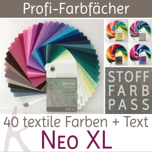Farbpässe / Farbfächer der Reihe "Neo XL" | 4 Farbtypen